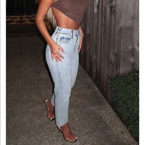 White Fox - Drive Me Crazy Cropped Jeans Mid Blue - Medium